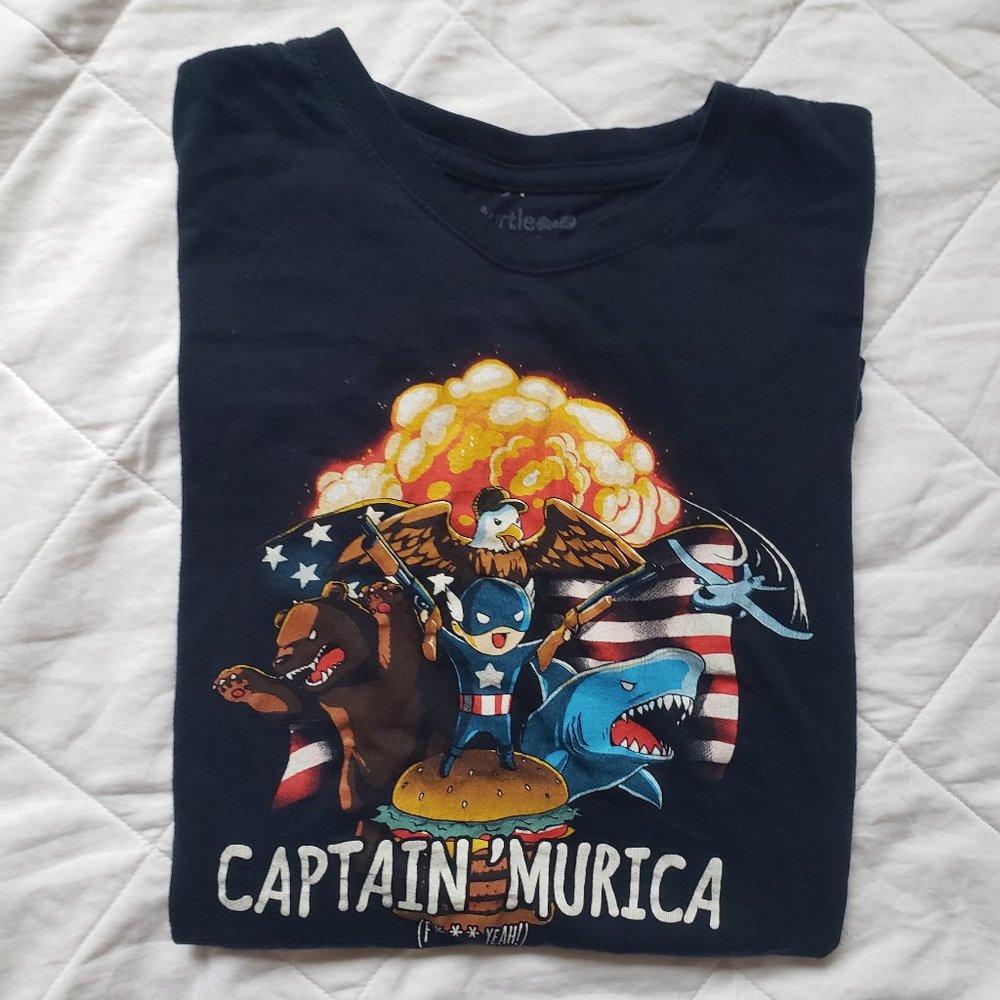 Tee Turtle Captain America Superhero Shirt